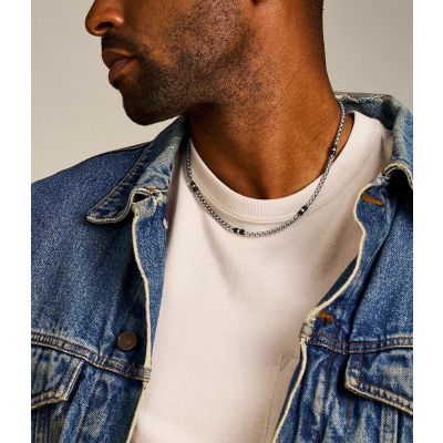 Fossil JF03314040 Halskette Herren Black Elements Edelstahl