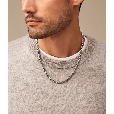 Fossil Halskette Unisex Ellis Core Chains Glanz Edelstahl JF04576040