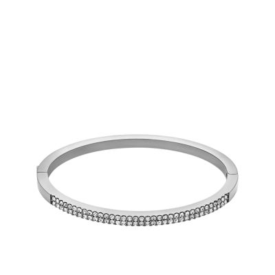 Fossil Armreif Damen Ellis Pavé Glitz Edelstahl Silber-Ton JF04863040