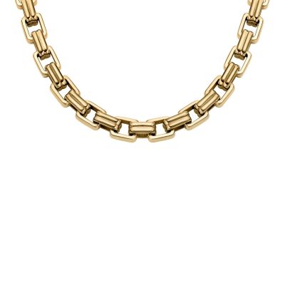 Fossil Halskette Damen Bold Chains Edelstahl Gold-Ton JF04954710