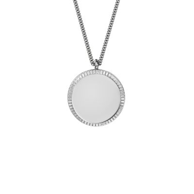 Fossil Halskette-Anhänger Damen Ellis Edelstahl Silber-Ton JF04978040