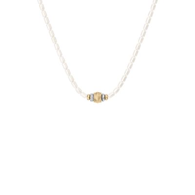 Fossil Halskette Damen Harlow Rondelles Edelstahl Gold-Ton JF04992998