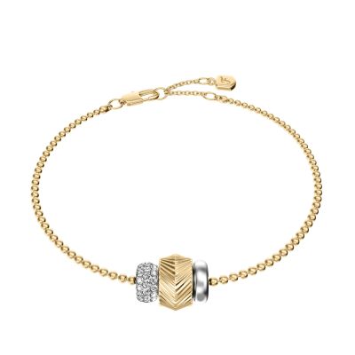 Fossil Armband Damen Harlow Rondelles Edelstahl Gold-Ton JF04995998