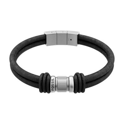 Fossil Armband Herren Machine Rondelles Edelstahl Leder JF05008040