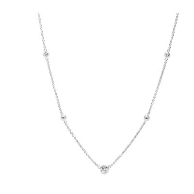 Fossil JFS00453040 Halskette Damen Glitz Sterling-Silber 40,5 cm