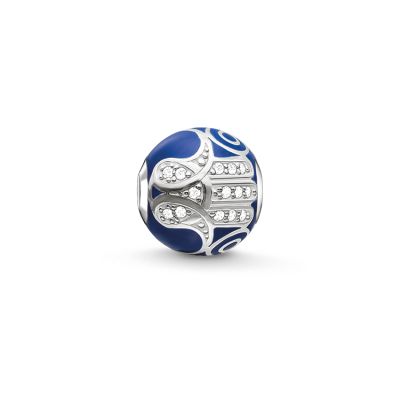Thomas Sabo K0207-041-32 Karma Bead Fatimas Hand Blau Sterling-Silber