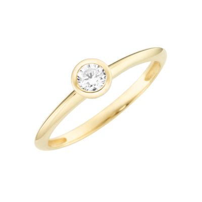 Karat 93012340560 Ring Damen Brillantschliff 375/- Gelb-Gold Gr. 56