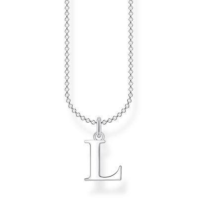 Thomas Sabo KE2021-001-21 Halskette mit Anhänger Buchstabe L Sterling-Silber