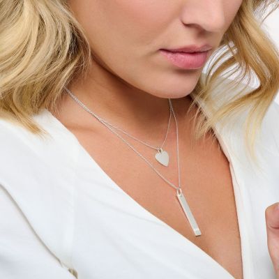 Thomas Sabo KE2134-051-14 Halskette mit Anhänger Damen Tag Weiße Steine Silber