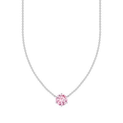 Thomas Sabo Kette-Anhänger Damen Pinker Zirkonia Silber KE2210-051-9