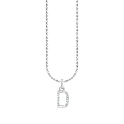 Thomas Sabo Halskette mit Anhänger Buchstabe D Silber KE2243-051-14