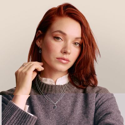 Thomas Sabo Halskette True Romance Schwarz Zirkon Silber KE2294-643-11