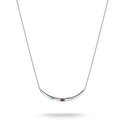 Thomas Sabo Halskette Collier Elyndra Zirkonia Rot Silber KE2330-166-7