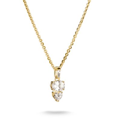 Thomas Sabo Halskette-Anhänger Herz Oval 18K Vergoldet KE2363-414-14