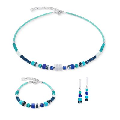 Coeur de Lion Armband Wave Precious Flow Teal Silber-Ton 3046/30-0607