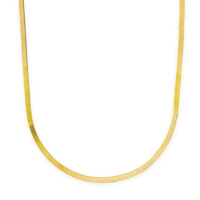 Xenox Collier Fischgrätenkette Basic Silber Vergoldet KHE030G