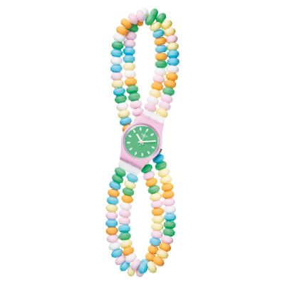 Swatch LP135A Armband-Uhr Damen Caramellissima L Analog Quarz Kunststoff-Armband Ø 25 mm