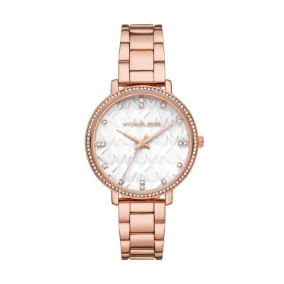 Michael Kors Damen-Uhr Pyper Quarz Edelstahl-Armband Rose-Ton MK4917