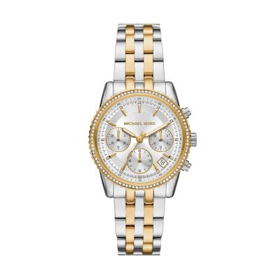 Michael Kors Damen-Uhr Bryant Chrono Edelstahl-Band Gold-Ton MK7532