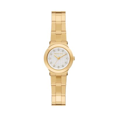Michael Kors Damen-Uhr Billie Quarz Edelstahl-Armband Gold MK7567