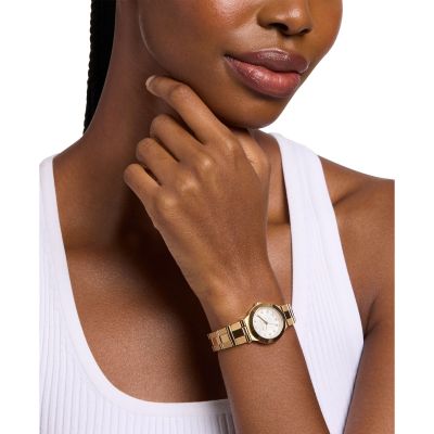 Michael Kors Damen-Uhr Billie Quarz Edelstahl-Armband Gold MK7567
