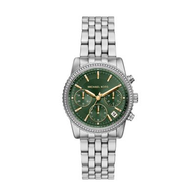 Michael Kors Damen-Uhr Bryant Chronograph Edelstahl-Armband MK7583