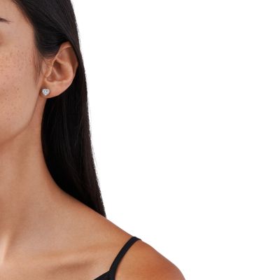 Michael Kors Ohrstecker Damen Herz mit Zirkonia Silber MKC1519AN040