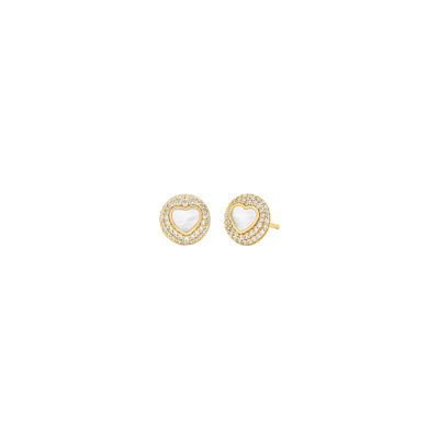 Michael Kors Ohrstecker Damen Kors Love Herz Silber Vergoldet MKC1848710