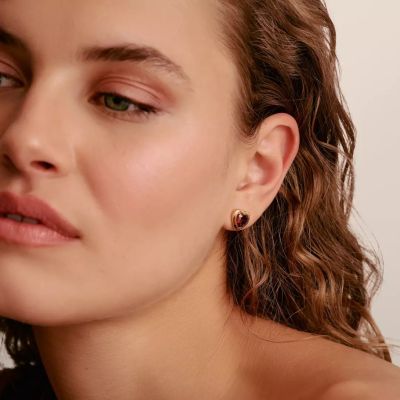 Thomas Sabo Ohrstecker Rotes Herz Elyndra 18K Vergoldet H2344-414-10