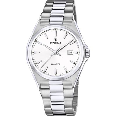 Festina Herren-Uhr Klassik Analog Quarz Edelstahl-Armband F20552/2