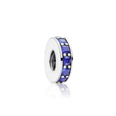 Pandora Charm Damen Dunkelblaue Unendlichkeit Silber 791724NCB