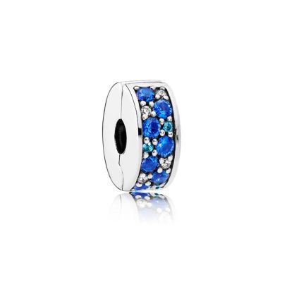 Pandora 791817NSBMX Charm Clip Blauer Pavé Glanz