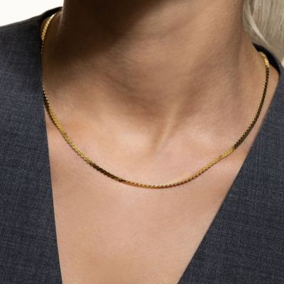 Xenox Halskette Damen Basic Silber 18k Vergoldet 45 cm KSE023G/45