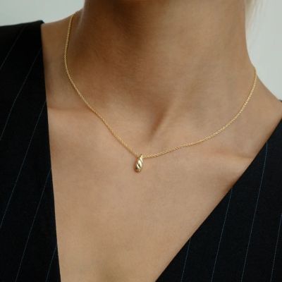 Xenox Halskette mit Anhänger Sculpted Silber 18k Vergoldet XS91914G