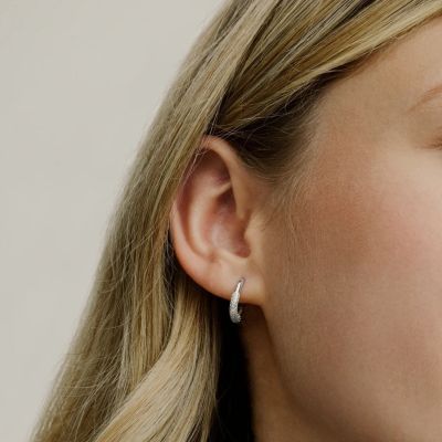 Xenox Ohrringe Damen Curve Mini Zirkonia Sterlingsilber XS91938