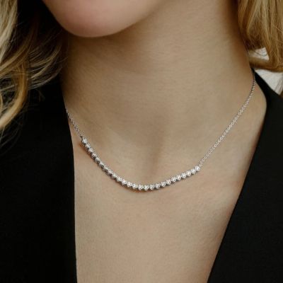 Xenox Halskette Damen Venice Zirkonia Sterlingsilber 45 cm XS91963