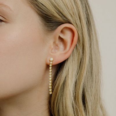 Xenox Ohrringe Damen Venice Zirkonia Silber 18k Vergoldet XS91964G