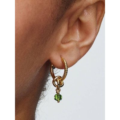 Pandora Charm-Anhänger Grüner Ewigkeitskreis August Vergoldet 763462C08