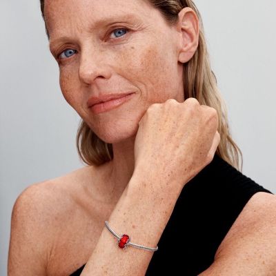 Pandora Charm Damen Weihnachtszauber Murano-Glas Sterling-Silber 793597C00