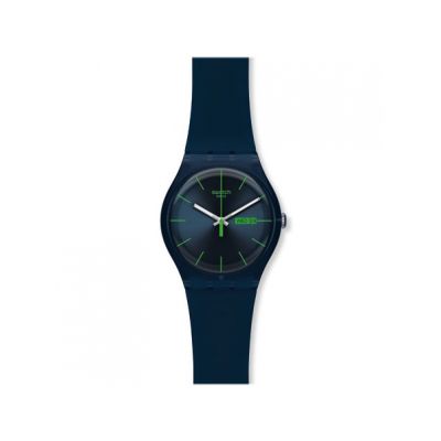 Swatch SO29N704 Armband-Uhr Blue Rebel Analog Quarz Silikon-Band Ø 41 mm