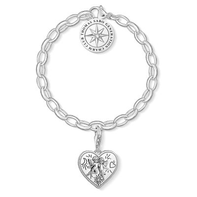 Thomas Sabo SET0554-643-14 Set Charm-Armband Engelspaar Silber 17 cm