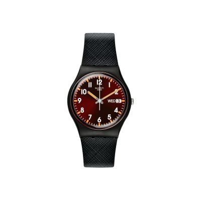 Swatch SO28B704 Armband-Uhr Sir Red Analog Quarz Biobasierte Material-Band