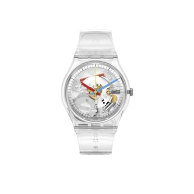 Swatch SO28K100-S06 Armband-Uhr Clearly Gent Analog Quarz Kunststoff-Band Ø 34 mm