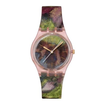Swatch Armband-Uhr Degas S Dancers Analog Quarz Silikon-Band SO28Z131