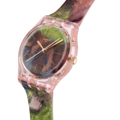 Swatch Armband-Uhr Degas S Dancers Analog Quarz Silikon-Band SO28Z131