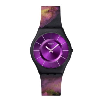 Swatch Armband-Uhr Paradise Bloom Quarz Silikon-Band SS08B106