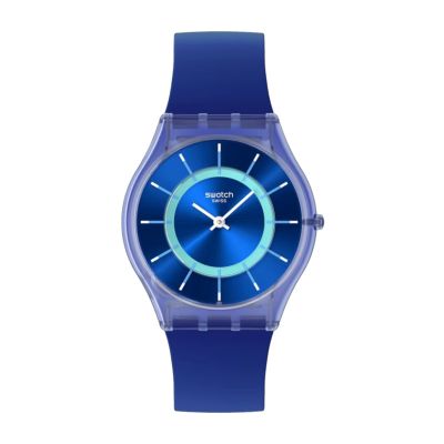 Swatch Armband-Uhr Jammy Grape Dream Analog Quarz Silikon-Band SS08I100