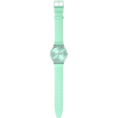 Swatch SS08L100 Armband-Uhr Pastelicious Tea Analog Quarz Silikon-Band Ø 34 mm