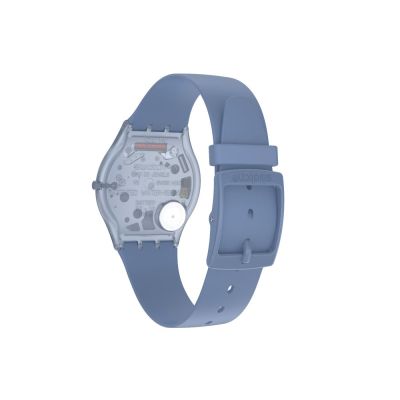 Swatch SS08N100  Armband-Uhr Denim Blue  Analog Quarz Silikon-Band Ø 34 mm