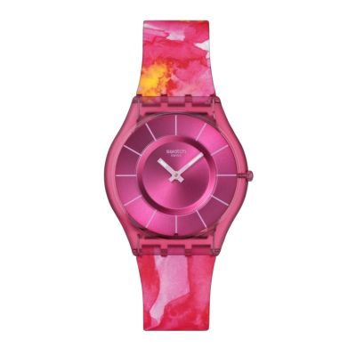 Swatch Armband-Uhr Paradise Petals Quarz Silikon-Band SS08P113